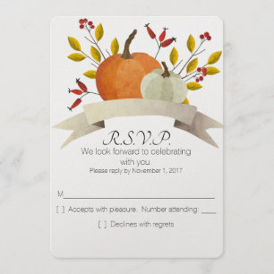Kürbis-Spaß/Erntedank-Hochzeit/RSVP Einladung