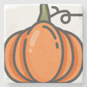 Kürbis Steinuntersetzer