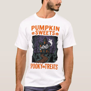 Kürbis Süßigkeiten Shirt Gruselige Halloween-Desig