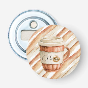 Kürbis-Tasse-Pfirsich-Latte-Streifen Flaschenöffner