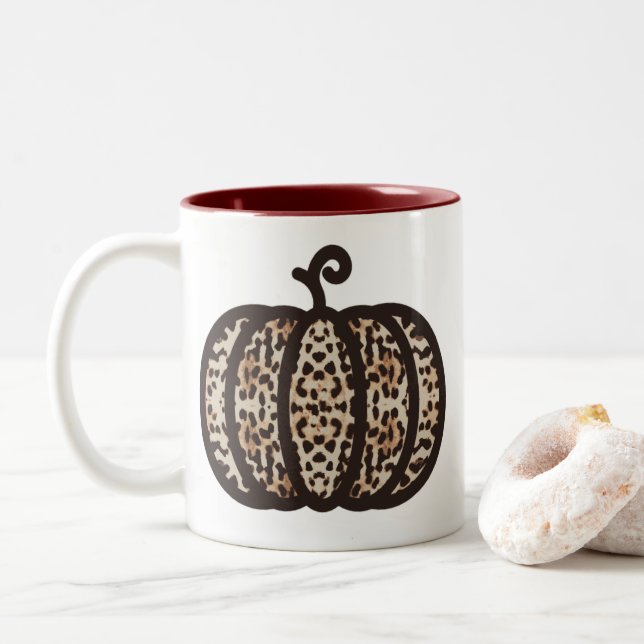 Kürbis-Tasse Zweifarbige Tasse (Mit Donut)