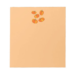 Kürbis-Titel-Entwurf auf orange Notizblock! Notizblock