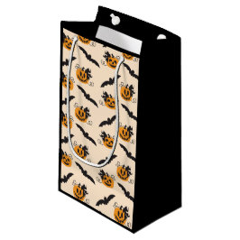 Kürbis und Bat Kürbislaterne Orange Black Kleine Geschenktüte
