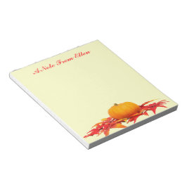 Kürbis und Blätter Notizblock