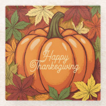 Kürbis und Blätter Thanksgiving