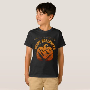 KÜRBIS- UND FLEDERMAUS-HALLOWEEN-KOSTÜM T-Shirt
