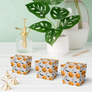 Kürbis und Fledermäuse Halloween Geschenkschachtel