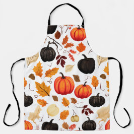 Kürbis und Herbstlaub Schürze
