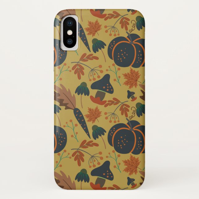 Kürbis und Karotten nahtlos Case-Mate iPhone Hülle (Rückseite)