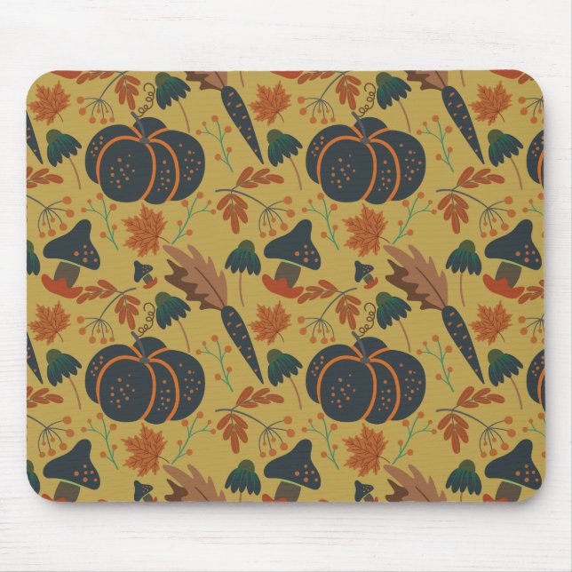 Kürbis und Karotten nahtlos Mousepad (Vorne)