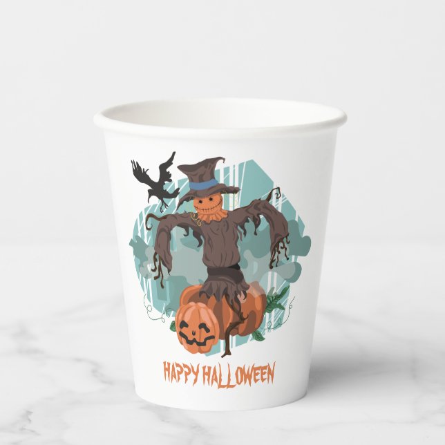 Kürbis und KürbisHalloween Pappbecher (Vorderseite)
