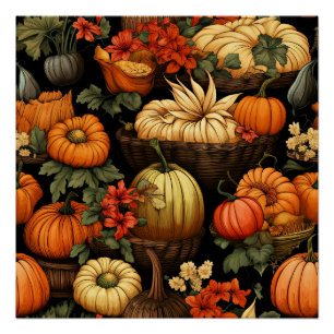 Kürbis und mehr, Herbst, Poster