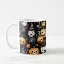 Kürbis und Monster Halloween Kaffeetasse