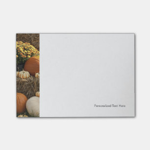 Kürbis und Mummeranzeige im Herbst Post-it Klebezettel