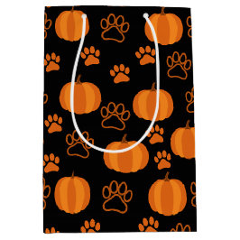 Kürbis und Paws Halloween Mittlere Geschenktüte