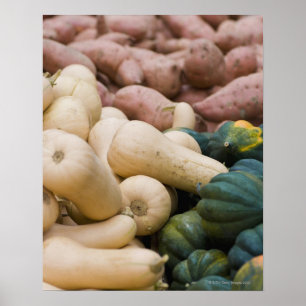 Kürbis und Süßkartoffeln Poster