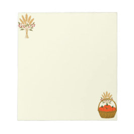 📝 **Kürbis- und Weizenkorb Notizblock