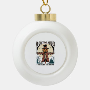 Kürbis-Vogelscheuchen-Shirt für gruseligen Kostüm- Keramik Kugel-Ornament
