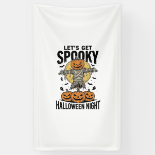 Kürbis-Vogelscheuchen-Shirt Vintage-Halloween-Graf Banner