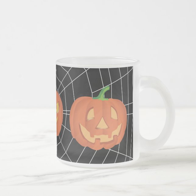 Kürbis zu Halloween 1 Mattglastasse (Rechts)