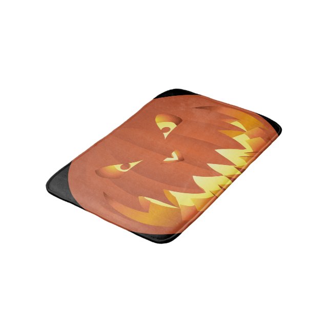 Kürbis zu Halloween... Badematte (Schrägansicht)