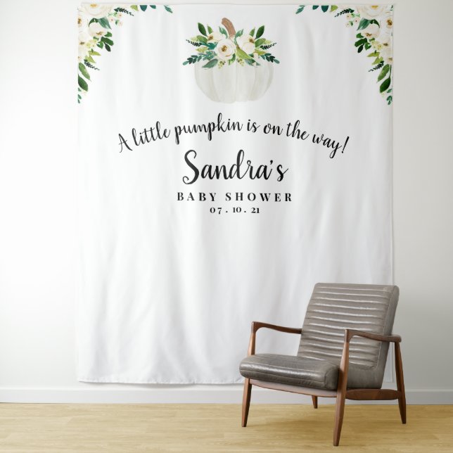 KürbisBaby-Duschvorhang, Foto Booth Prop Wandteppich (Beispiel)