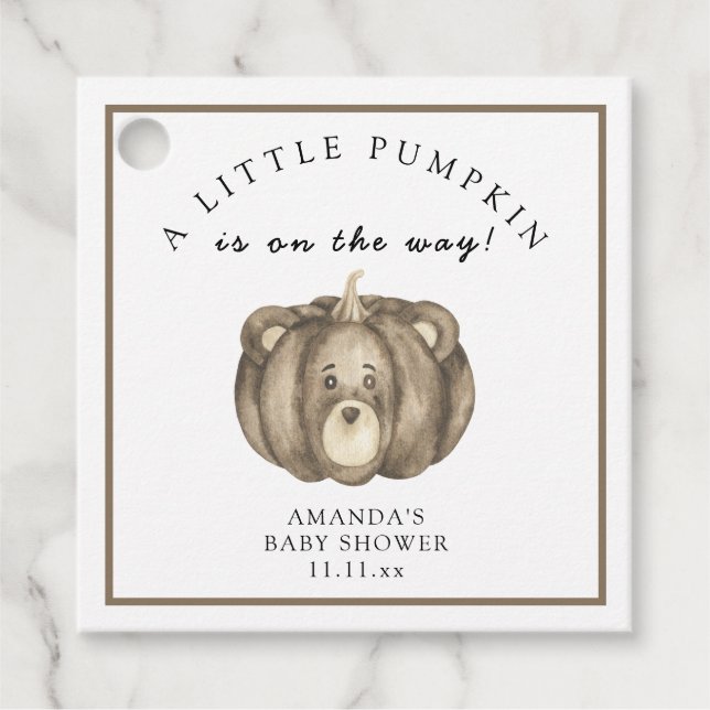 Kürbisbärendusche Geschenkanhänger (Vorderseite)