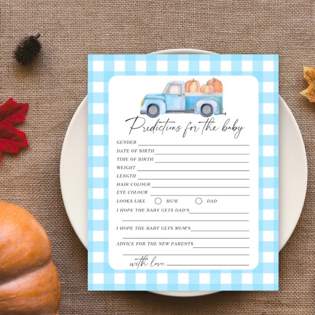 Kürbisblauer LKW - Kindervorhersagen und Ratschläg (Von Creator hochgeladen)