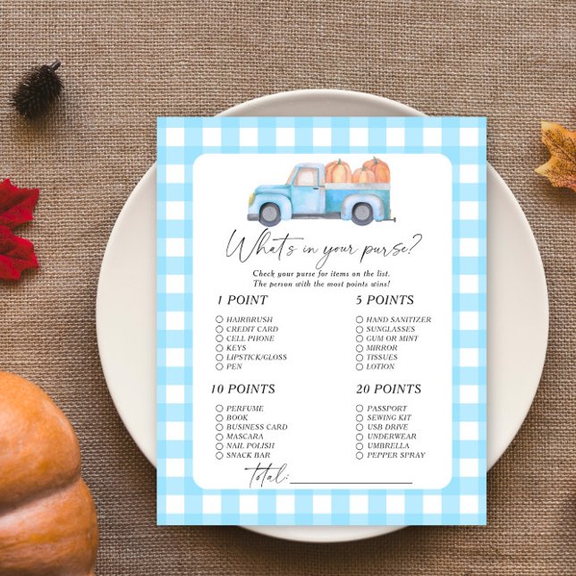 Kürbisblauer Wagen - Was steckt in deinem Handtasc (Von Creator hochgeladen)