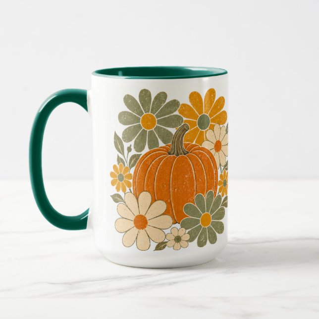 Kürbisblumen-Tasse Tasse (Links)