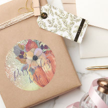 Kürbisblumenspitze lila Orangengold