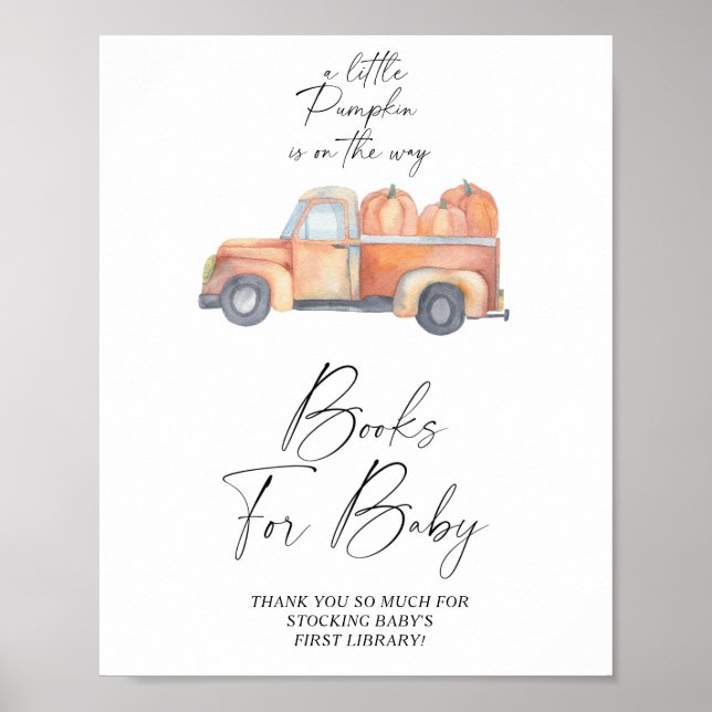 Kürbisbücher für Babyposter Poster (Vorne)