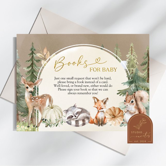 Kürbisbücher für die Babykarte fallen Begleitkarte (Von Creator hochgeladen)