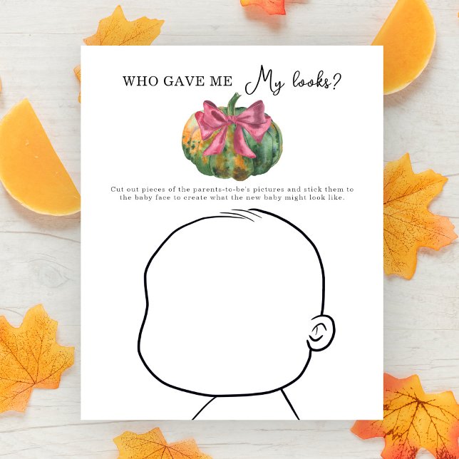 Kürbisbug Babydusche Wer gab mir mein Aussehen? (Von Creator hochgeladen)