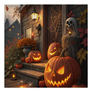 Kürbisdekorationen für Halloween kaufen Einzigar Poster