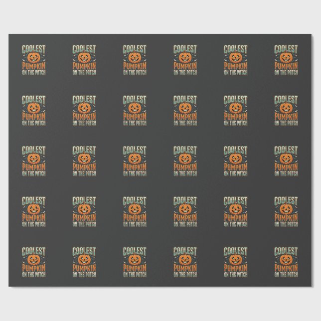 Kürbisdesign Halloween Design_1 Geschenkpapier (Flach)