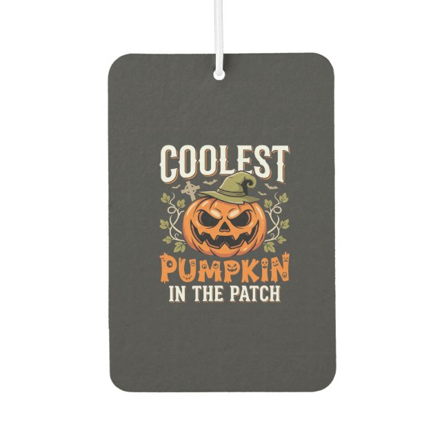 Kürbisdesign Halloween Patch Autolufterfrischer (Vorderseite)
