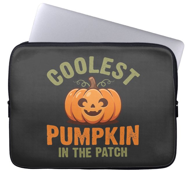 Kürbisdesign Halloween Patch Laptopschutzhülle (Vorderseite)