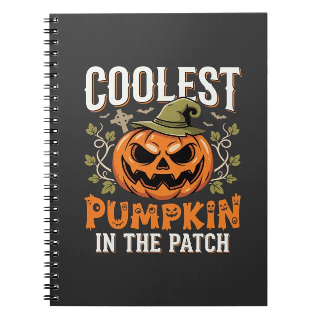 Kürbisdesign Halloween Patch Notizblock (Vorderseite)