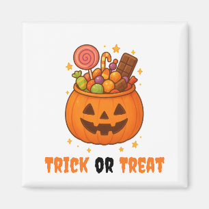 Kürbiseimer voll süß - Halloween Magnet