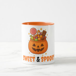 Kürbiseimer voll süß - Halloween Tasse