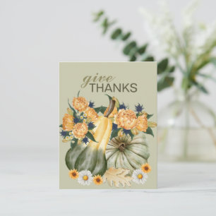 Kürbisernte Blumenschmelz  Karte