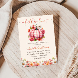 Kürbisfall in Liebe Blumendusche Einladung