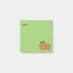 Kürbisfamilienelternteil-KindErntedank Halloween Post-it Klebezettel