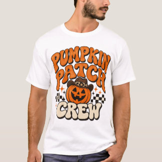Kürbisfeld-Crew, Retro-Herbst-Kürbisernte-Hemd T-Shirt