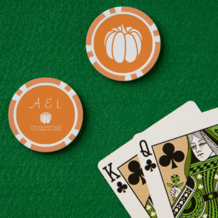 Kürbisfeld in Orange Pokerchips