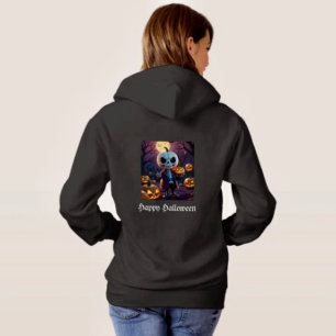 Kürbisfeld-Skelett-Begleiter Hoodie