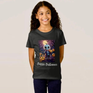 Kürbisfeld-Skelett-Begleiter T-Shirt