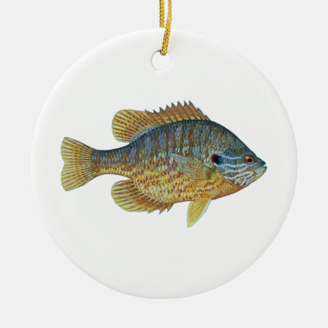 Kürbisfisch Keramik Ornament (Vorne)