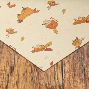 Kürbisfreunde Lebensmittel Kunst Muster Herbst Sei Seidenpapier